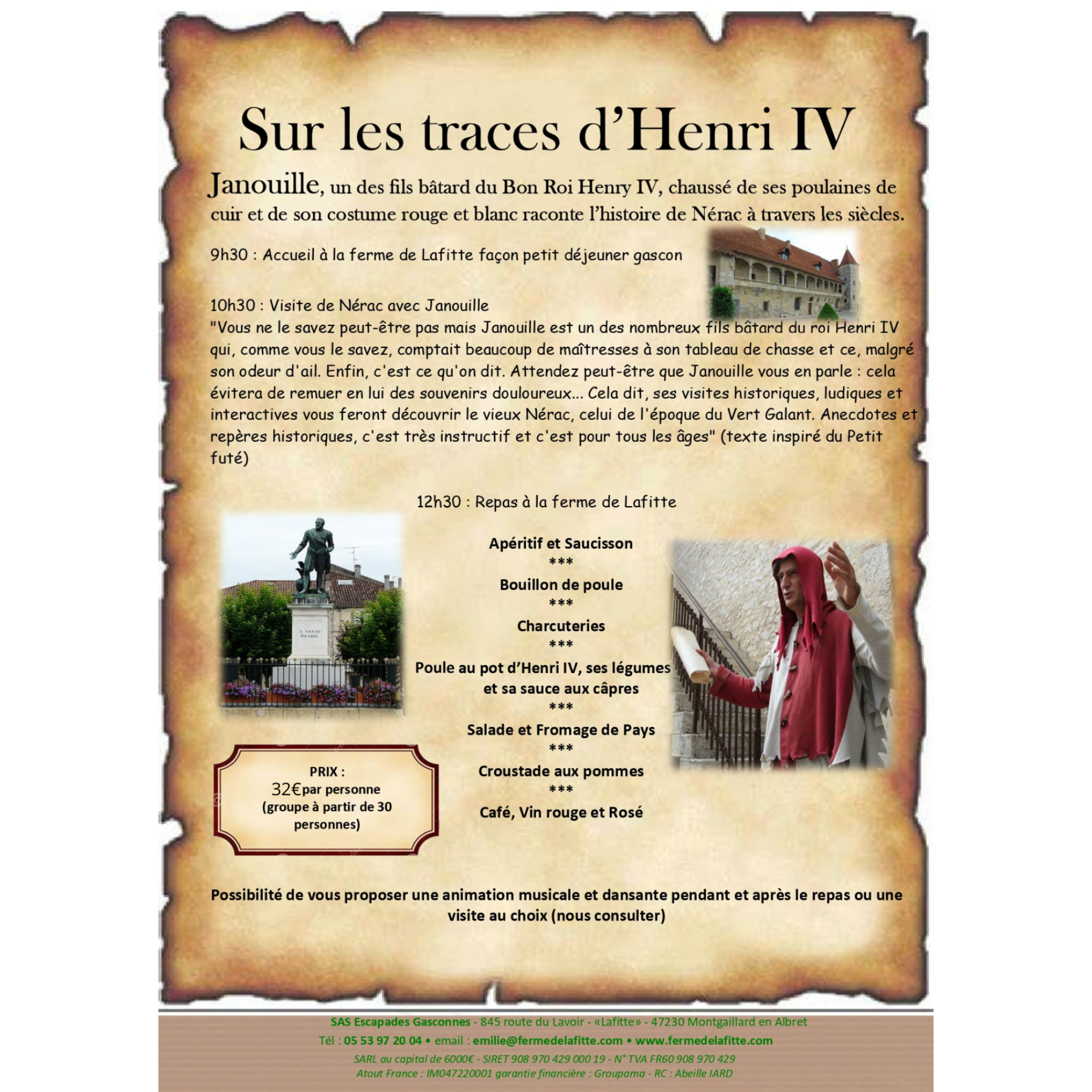 Sur les traces d’Henri IV avec Janouille, le Raconteur de Pays